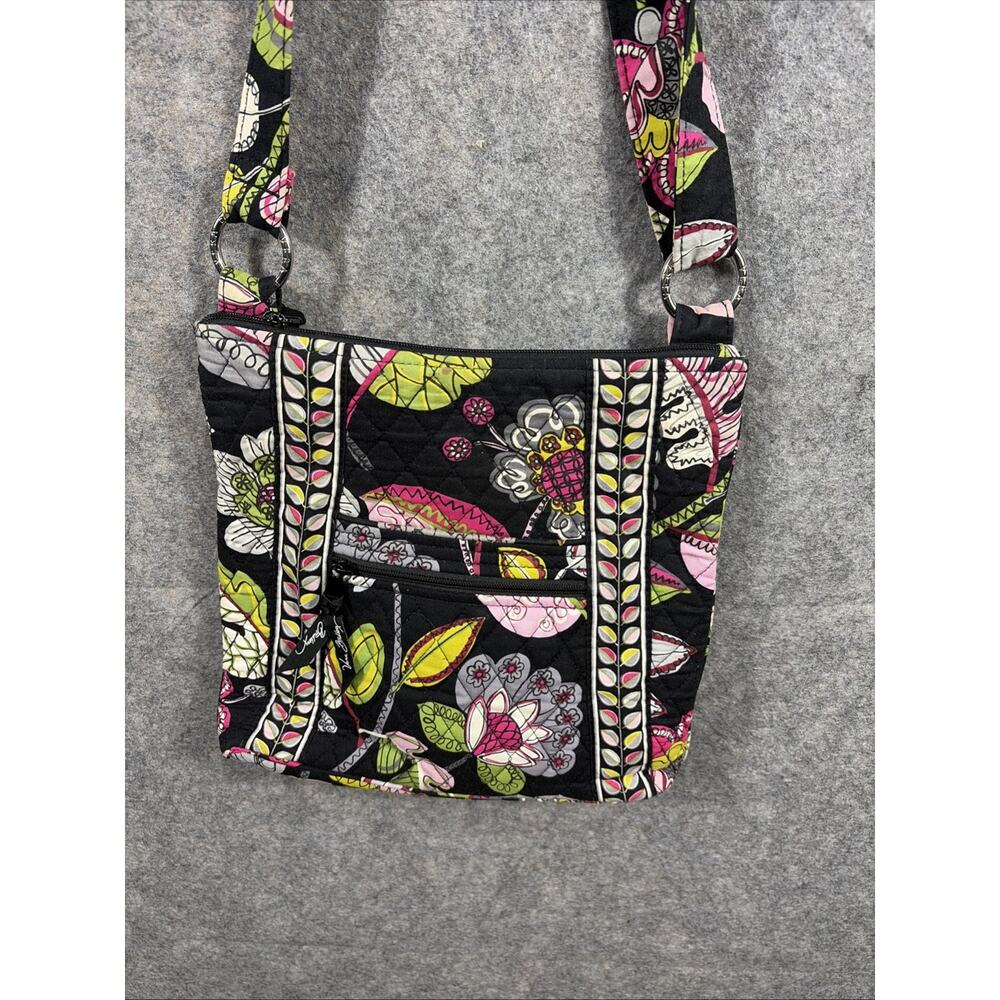 Vera Bradley Moon Blooms Triple Zip Hipster Crossbody Shoulder Bag Purse - Picture 5 of 13